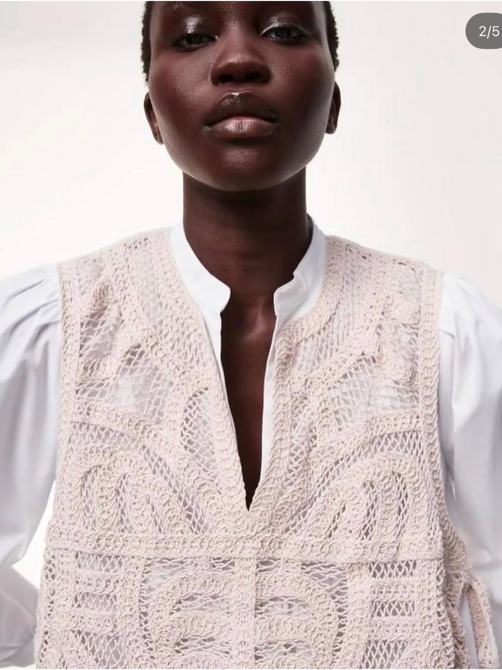Zara Dress with Crochet Vest - Picture 6 of 7
